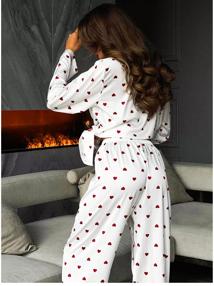 white color sexy and luxurious sleepwear pajama set for women